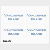 Sticker Rectangulaire Logo texte de l'île de Vancouver (Feuille)