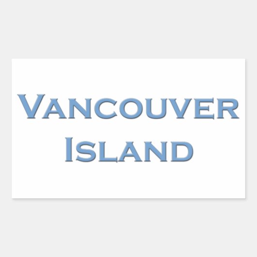 Sticker Rectangulaire Logo texte de l'île de Vancouver (Devant)