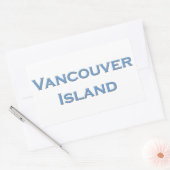 Sticker Rectangulaire Logo texte de l'île de Vancouver (Enveloppe)