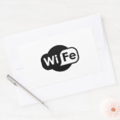 Sticker Rectangulaire Logo WiFe Cadeau de Saint Valentin (Enveloppe)