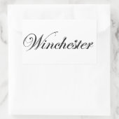 Sticker Rectangulaire Logo Winchester de style classique (Sac)