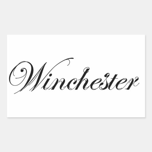 Sticker Rectangulaire Logo Winchester de style classique (Devant)