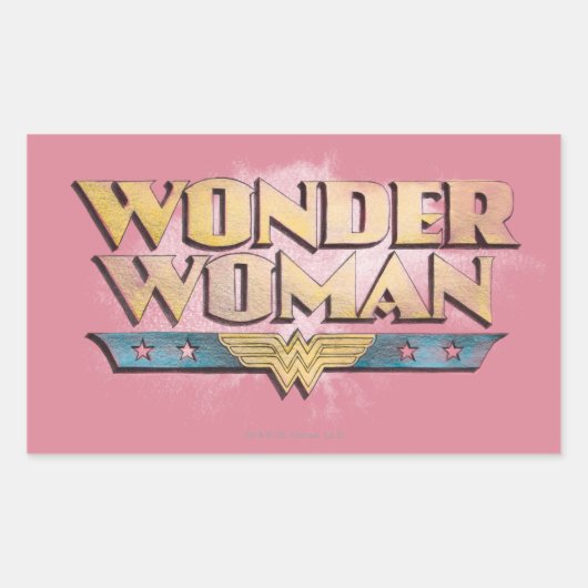 Sticker Rectangulaire Logo Wonder Woman Pencil (Devant)