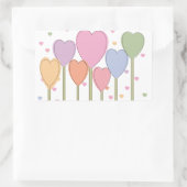 Sticker Rectangulaire Lollipops de coeur lunaire (Sac)