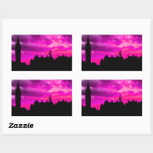 Sticker Rectangulaire Londres City Sunset (Feuille)