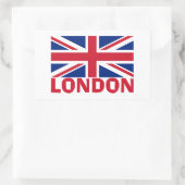 Sticker Rectangulaire Londres en rouge (Sac)