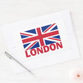 Sticker Rectangulaire Londres en rouge (Enveloppe)