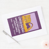 Sticker Rectangulaire Londres - Express d'Orient de Bagdad (Enveloppe)