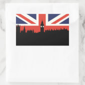Sticker Rectangulaire Londres Skyline | Le drapeau britannique (Sac)