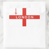 Sticker Rectangulaire londres ville angleterre drapeau britannique nom (Sac)