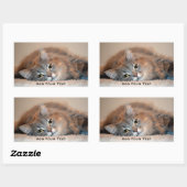 Sticker Rectangulaire Long chapeau bleu russe par Shirley Taylor (Feuille)