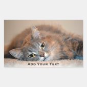 Sticker Rectangulaire Long chapeau bleu russe par Shirley Taylor (Devant)