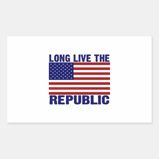 Sticker Rectangulaire Long Live (Devant)
