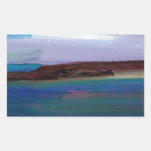 Sticker Rectangulaire Long Sands Sea View (Devant)