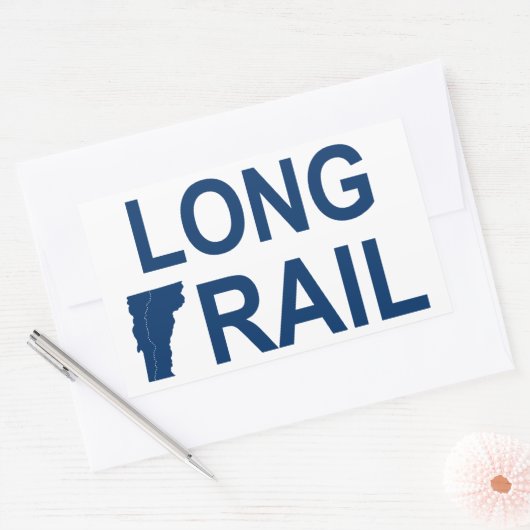 Sticker Rectangulaire Long Trail Vermont (Enveloppe)