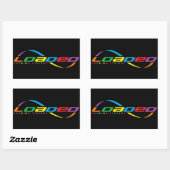 Sticker Rectangulaire longboards chargés (Feuille)
