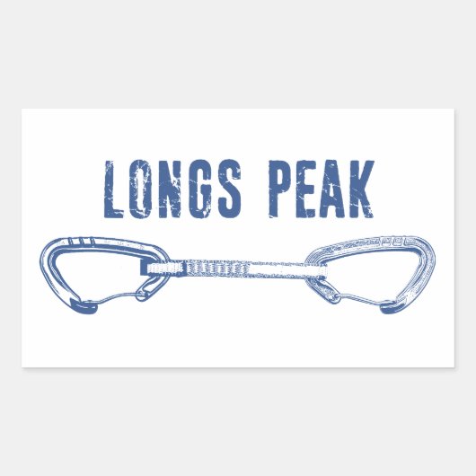 Sticker Rectangulaire Longs Peak Escalade Colorado (Devant)