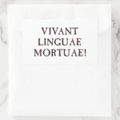Sticker Rectangulaire Longue vie langues mortes - Latin (Sac)