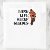Sticker Rectangulaire Longue Vie Raide Grades Cyclisme (Sac)