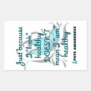 Sticker Rectangulaire "Look" sain/papillon...POTS