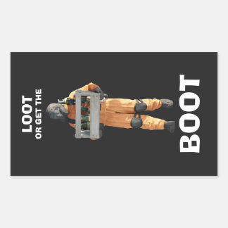 Sticker Rectangulaire LOOT OR GET BOOT - Lthal Company decal