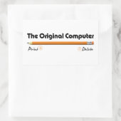 Sticker Rectangulaire L'ordinateur d'origine (Sac)