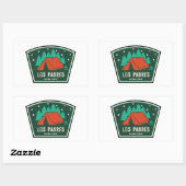 Sticker Rectangulaire Los Padres National Forest California Camping (Feuille)