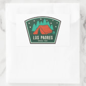 Sticker Rectangulaire Los Padres National Forest California Camping (Sac)