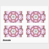 Sticker Rectangulaire Lotus Rose (Feuille)