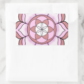 Sticker Rectangulaire Lotus Rose (Sac)