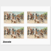 Sticker Rectangulaire Louis Wain - Chats de ville victoriens (Feuille)