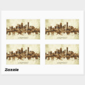 Sticker Rectangulaire Louisville Kentucky (Feuille)