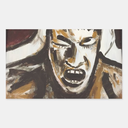 Sticker Rectangulaire Loup (Devant)