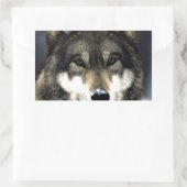 Sticker Rectangulaire Loup (Sac)