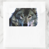 Sticker Rectangulaire Loup (Sac)
