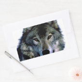 Sticker Rectangulaire Loup (Enveloppe)