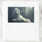 Sticker Rectangulaire Loup (Sac)