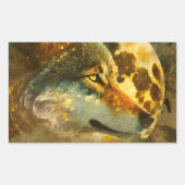Sticker Rectangulaire Loup 4 (Devant)