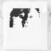 Sticker Rectangulaire Loup d'art pop (Sac)