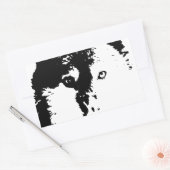 Sticker Rectangulaire Loup d'art pop (Enveloppe)
