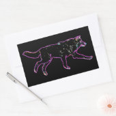 Sticker Rectangulaire Loup électrique (Enveloppe)