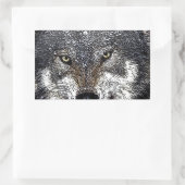 Sticker Rectangulaire Loup sauvage (Sac)