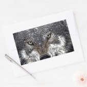 Sticker Rectangulaire Loup sauvage (Enveloppe)