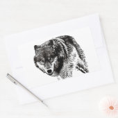 Sticker Rectangulaire Loup sauvage (Enveloppe)
