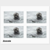 Sticker Rectangulaire Loupe de mer adorable (Feuille)