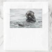 Sticker Rectangulaire Loupe de mer adorable (Sac)
