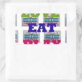 Sticker Rectangulaire Love Eat Play Hakuna Matata Art Print (Sac)