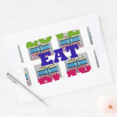 Sticker Rectangulaire Love Eat Play Hakuna Matata Art Print (Enveloppe)