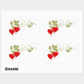Sticker Rectangulaire Love Fruit (Feuille)