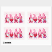 Sticker Rectangulaire Love Gnomes Saint-Valentin (Feuille)